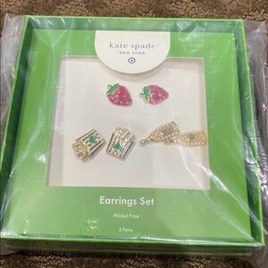 NIB Kate Spade X Target 3 Pair Earrings